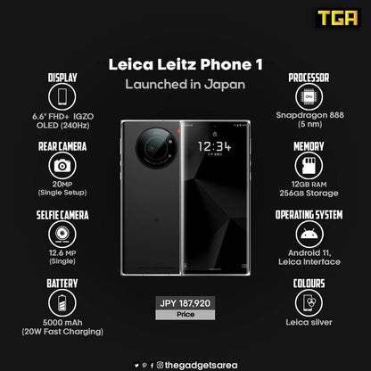 Leica Leitz Phone 1 – Smartphone Premium - 12 Go de RAM et de 256 Go